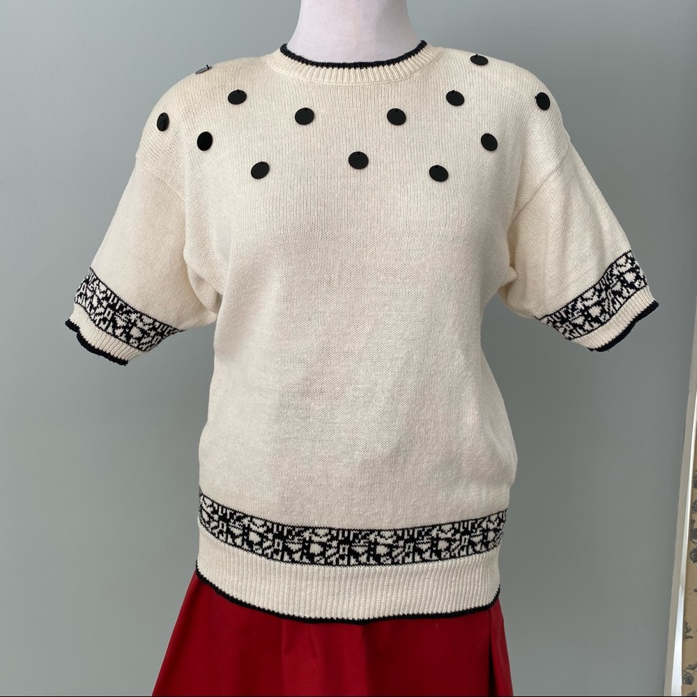 White and Black Sweater by Career Guild